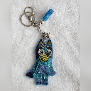 Bluey Rhinestone Keychain Cartoon Bag Charm